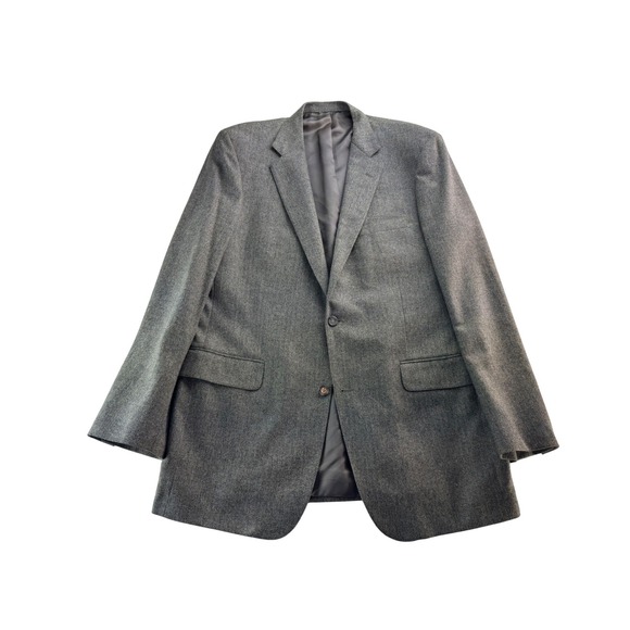 Brooks Brothers Men's Wool Herringbone Blazer Gray Single Breasted Suit Jkt 44L